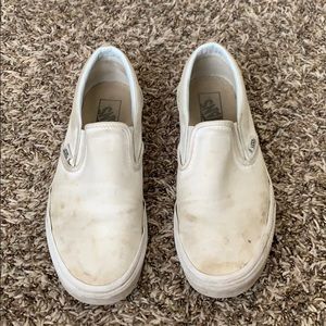 white slip on vans